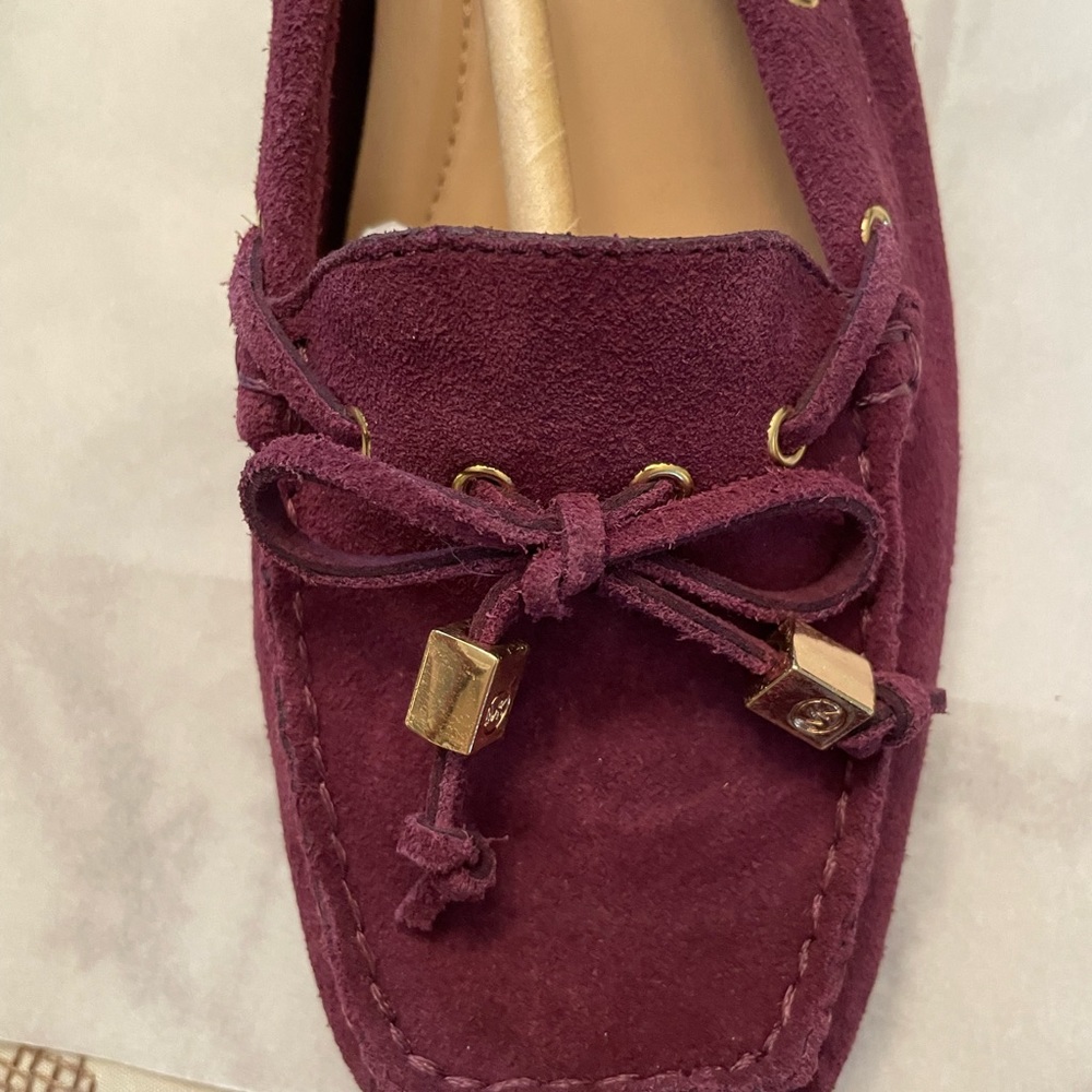 Michael Kors amber colored suede moccasins